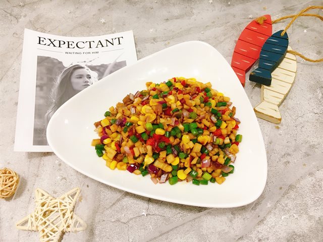 Bắp Xào Thịt, Nấm Và Rau Củ