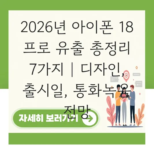 아이폰 18 프로 디자인 유출 및 출시일 정보와 통화녹음 기능 개선 전망 대표 이미지