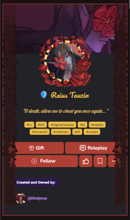 Customized character profile 16