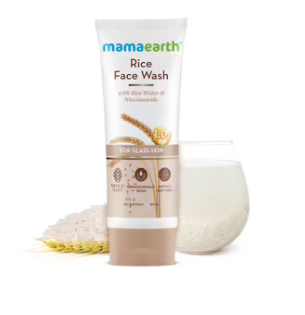 Mamaearth Rice Face Wash With Rice Water & Niacinamide For Glass Skin(100ml)