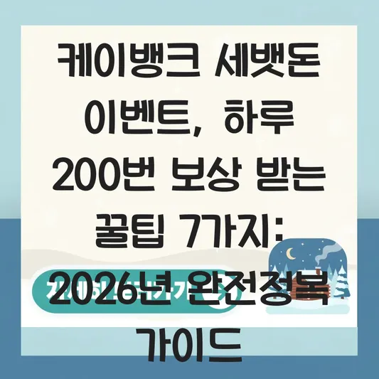 케이뱅크 세뱃돈 이벤트 하루 200번 보상 받는 링크 공유 꿀팁 대표 이미지