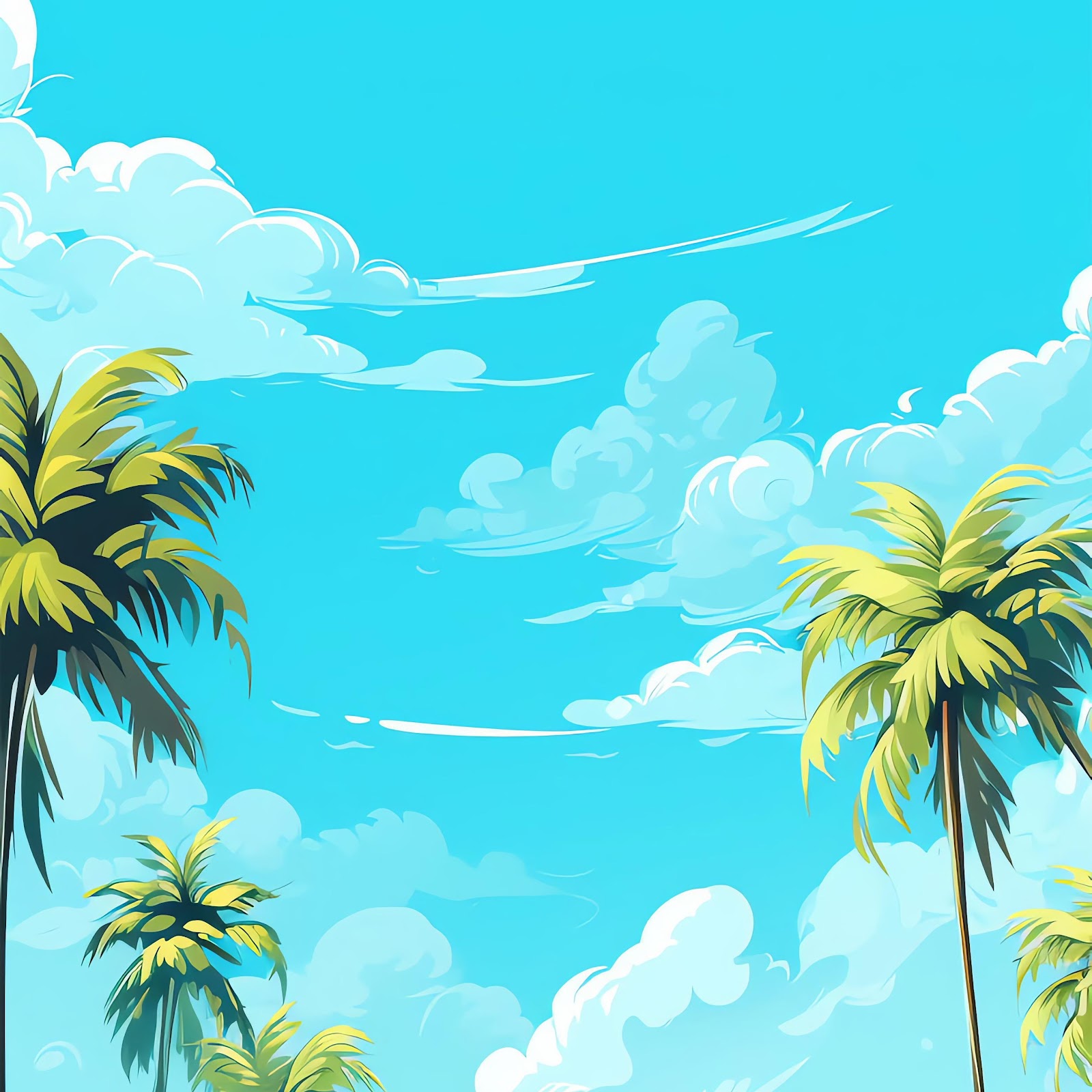 Download Tropical Summer Palm Tree Landscape 4K iPhone