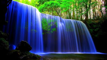 Glowing Waterfall Wallpaper