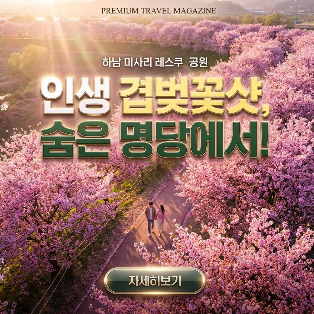 2026 하남 미사경정공원 겹벚꽃 개화 현황, 주차 및 완벽 동선 가이드