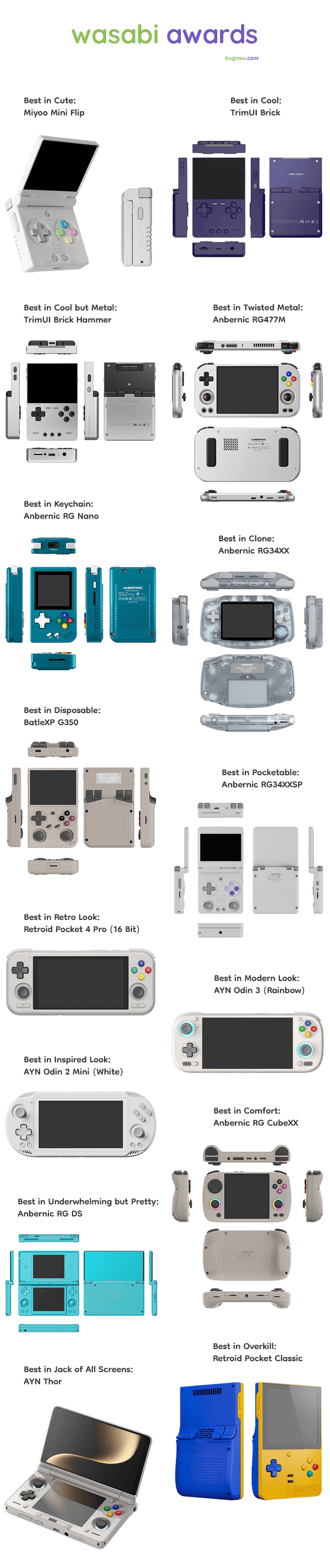 wasabi awards - handhelds