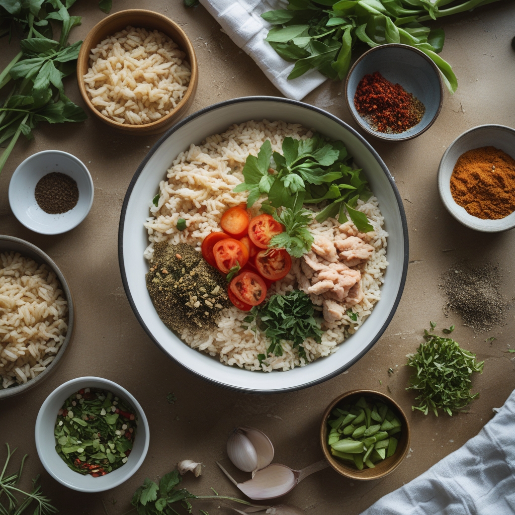 Ingredients for Bang Bang Ground Turkey Rice Bowls – Easy Spicy Dinner Recipe