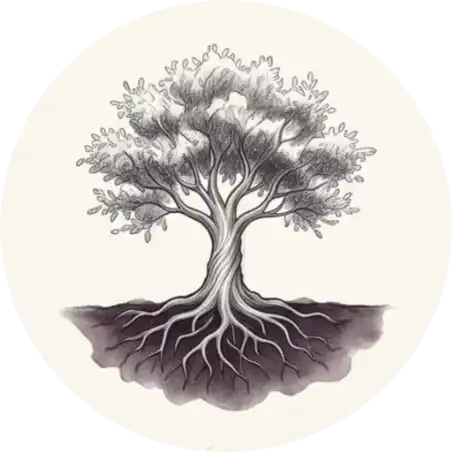 Sturdy tree with deep, grounded roots