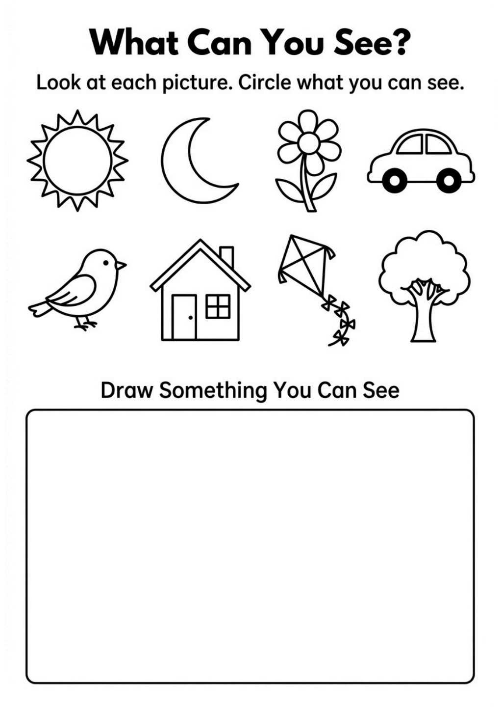 What Can You See? Worksheet