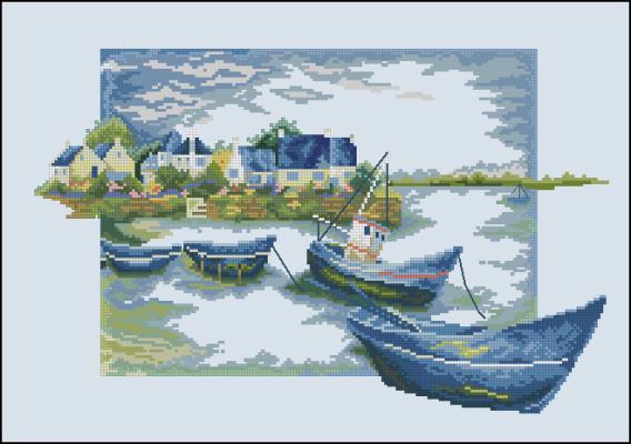 CMP 290033 Blue Boats