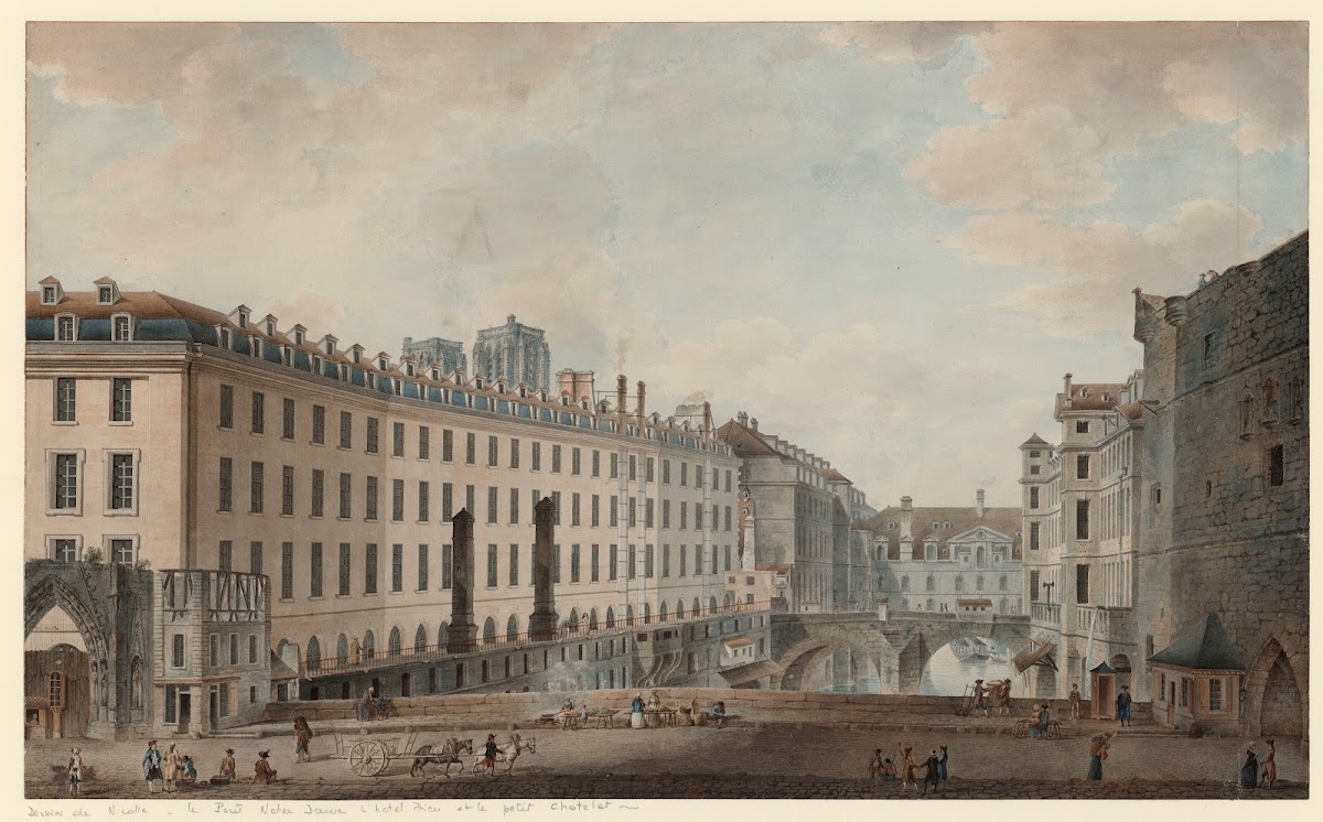 Le Pont au Double lHôtel Dieu et le Petit Châtelet