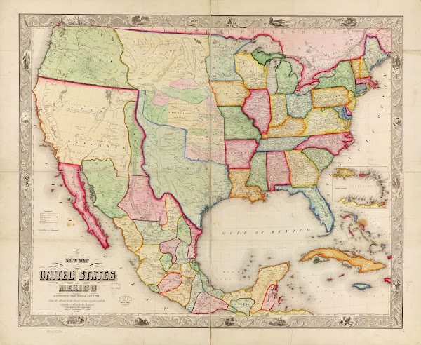 New map of the United States and Mexico 1847