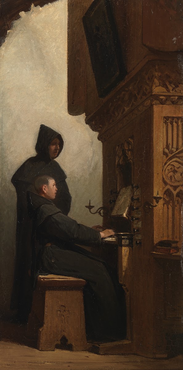 Een orgelspelende en zingende monnik te Deum Laudamus 1837 1889