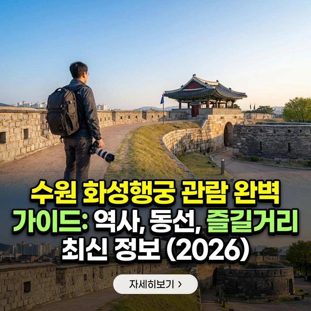 수원 화성행궁: 2026 프리미엄 관람 가이드
