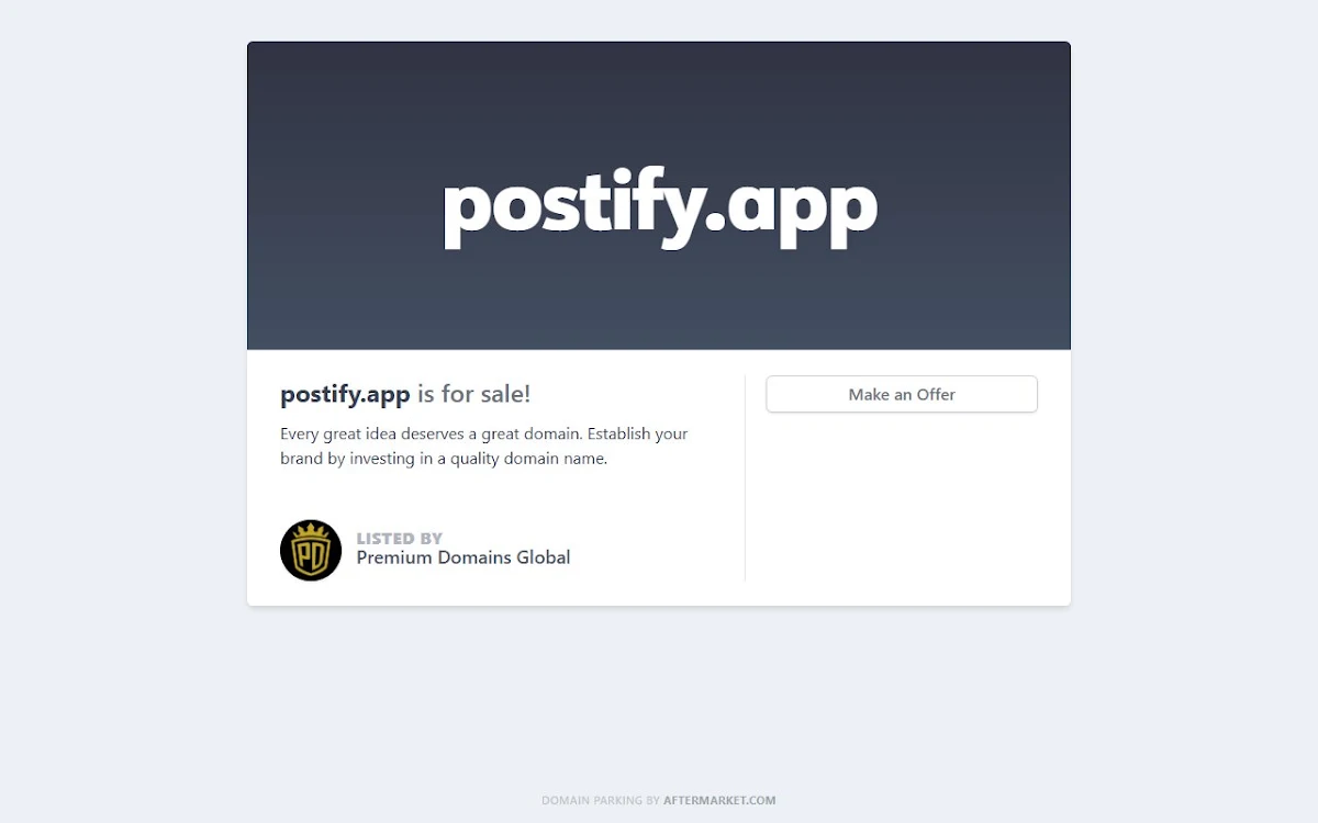 Captura de Postify