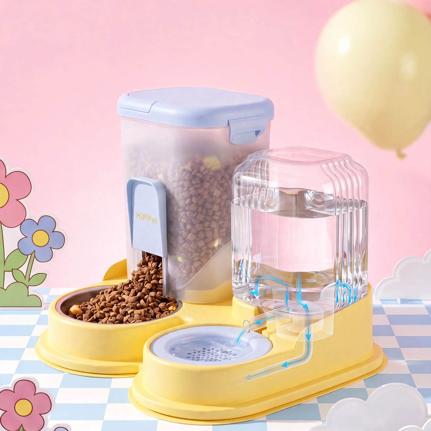 Feeding and drinking bowl for cats and dogs