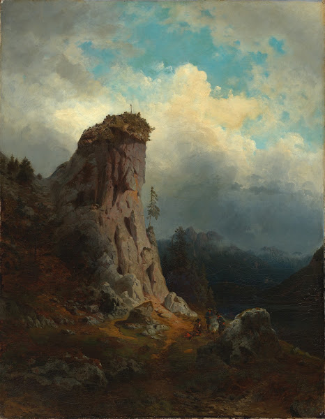 Gebirgslandschaft in Oberbayern ca 1870