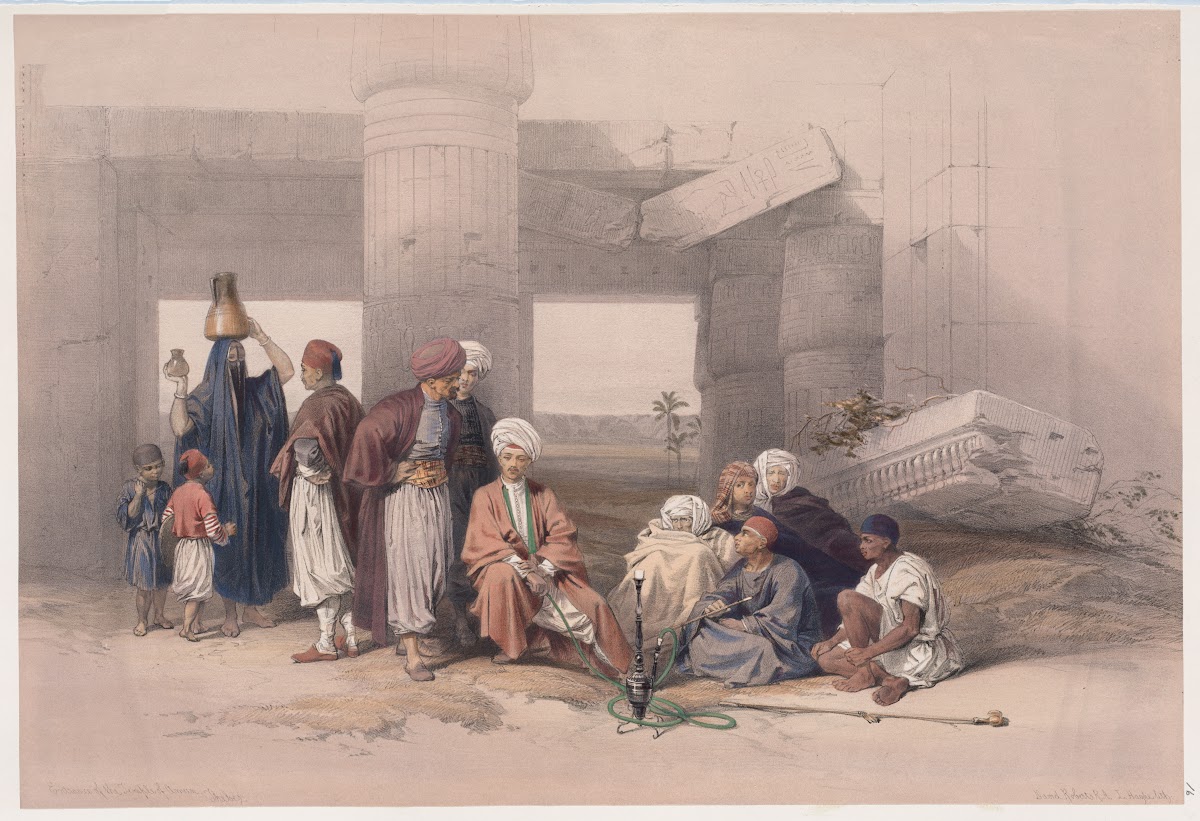 Entrance of the Temple of Amun Thebes 1846 1849