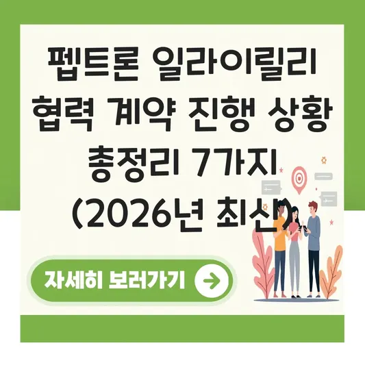 펩트론 일라이릴리 협력 계약 진행 상황