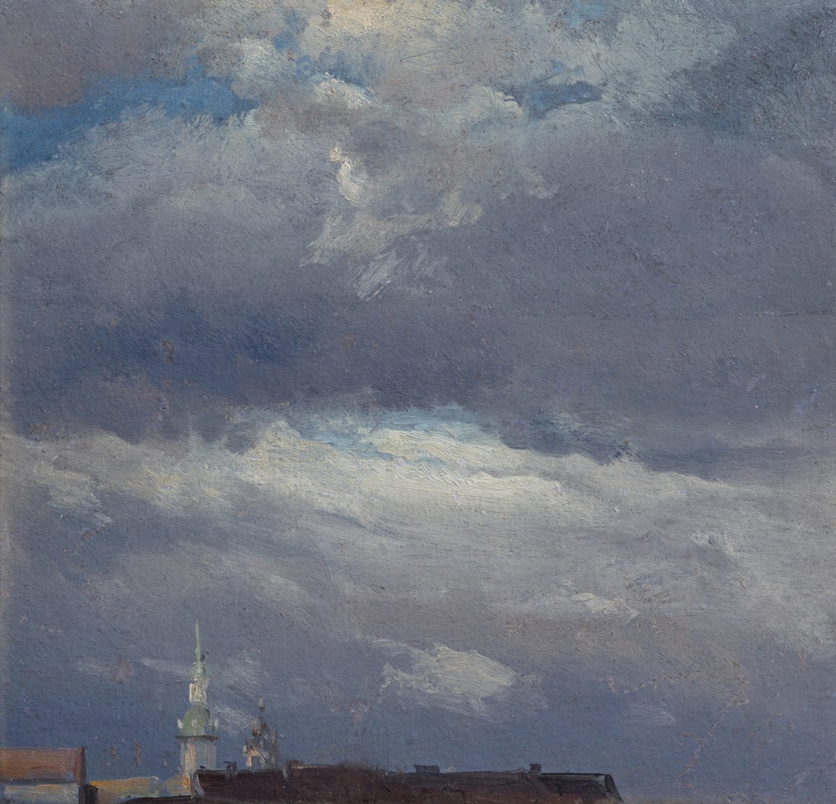 Stormclouds over the Castle Tower in Dresden circa 1825