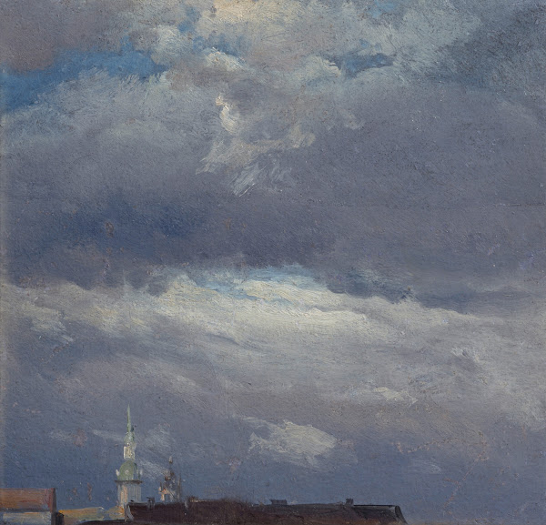 Stormclouds over the Castle Tower in Dresden circa 1825