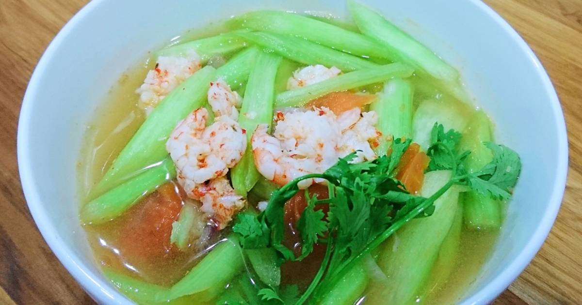 Canh dọc mùng nấu tôm