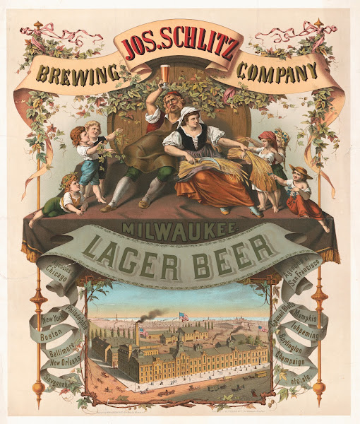Jos Schlitz brewing company Milwaukee lager beer 1878