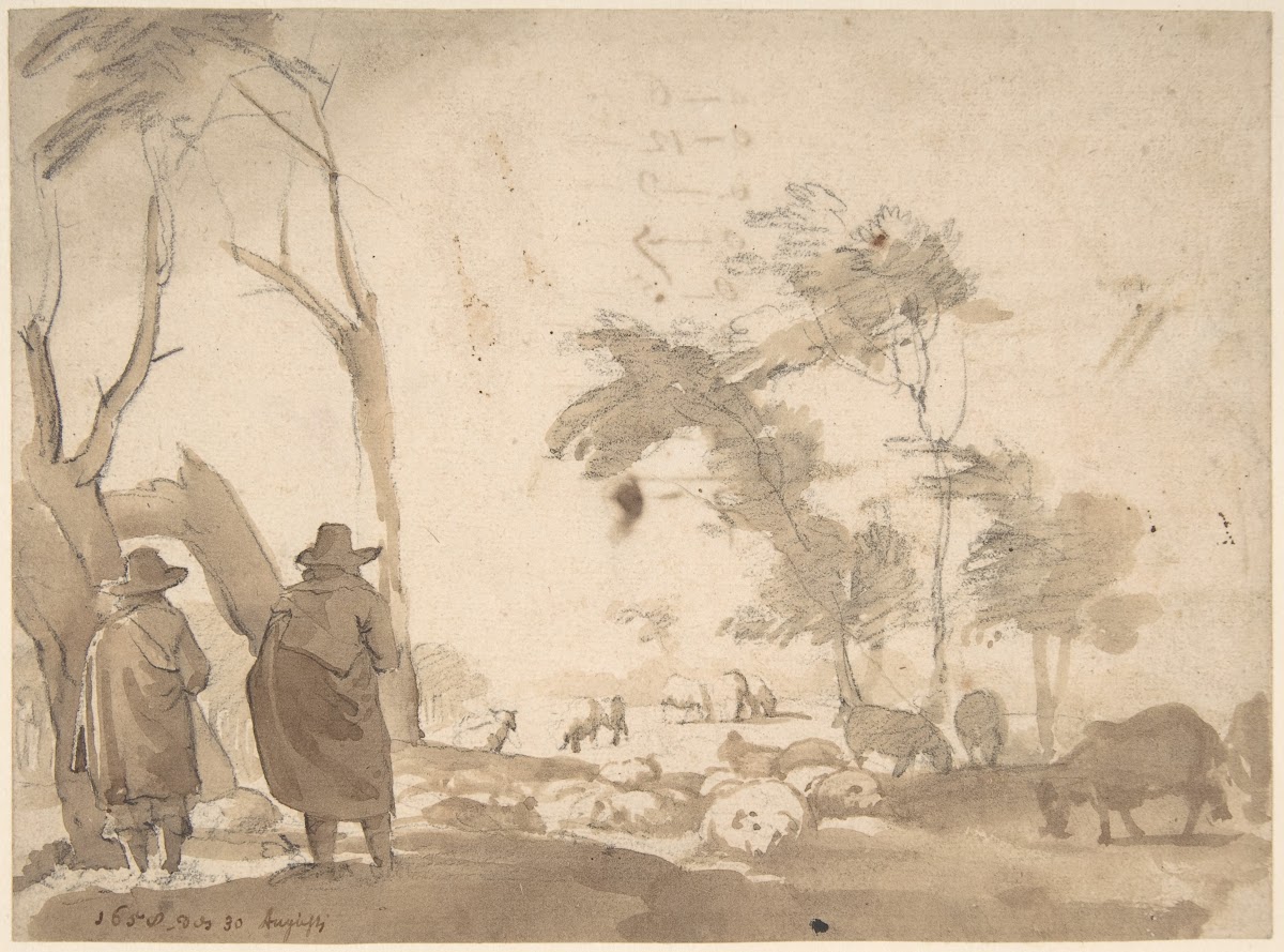 Landscape with Sheep and Two Figures 162373