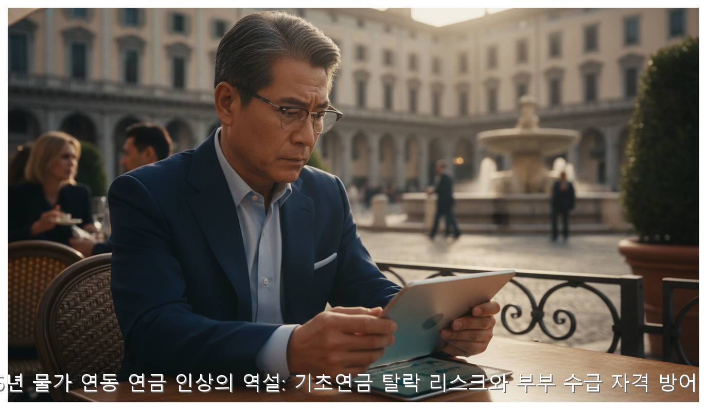 2026년 물가 연동 연금 인상의 역설: 기초연금 탈락 리스크와 부부 수급 자격 방어 전략 핵심 안내 및 분석 인포그래픽 (2)