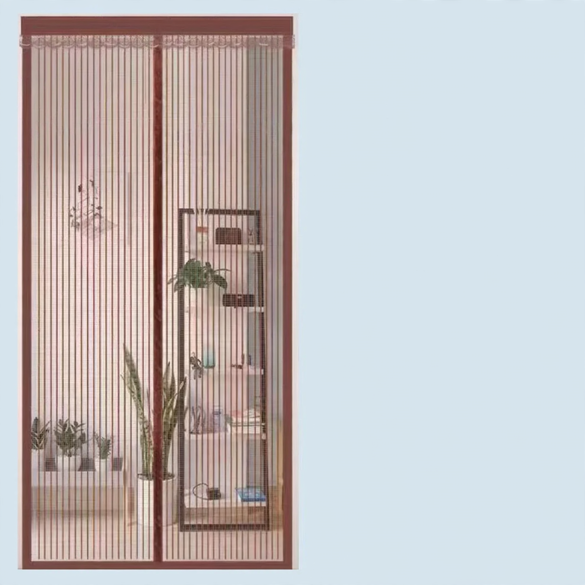 Magnetic fly screen door curtain