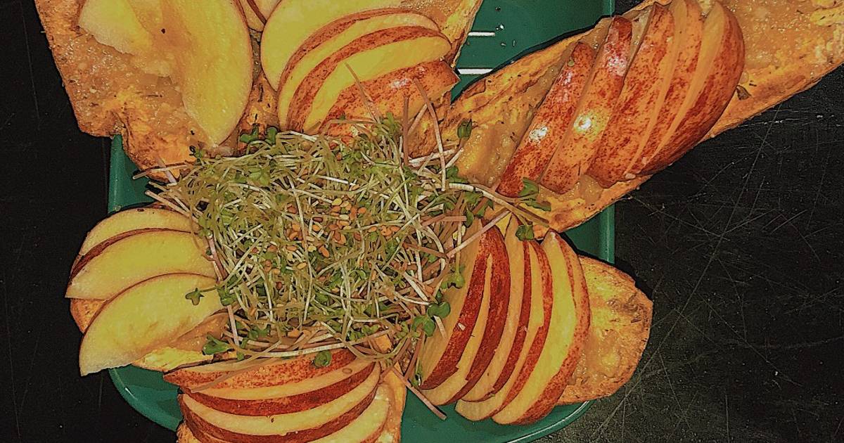 Bánh mỳ nướng khoai lang rau mầm 🍠🌱