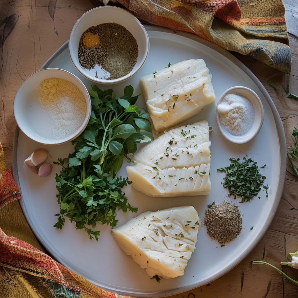 Ingredients for Garlic Butter Baked Cod That Is A Perfect Easy Dinner Delight – Quick & Family-Friendly