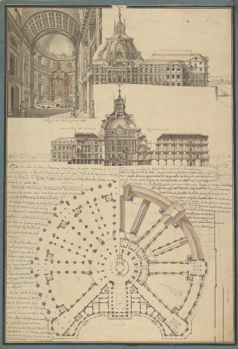 Architectural Drawing for a Chapel and Hospital ca 1767