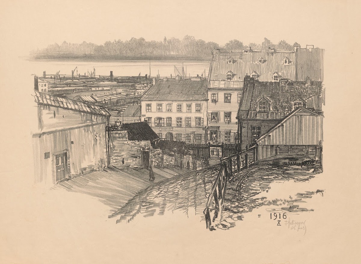 View of Powiśle from Celna Street 1916