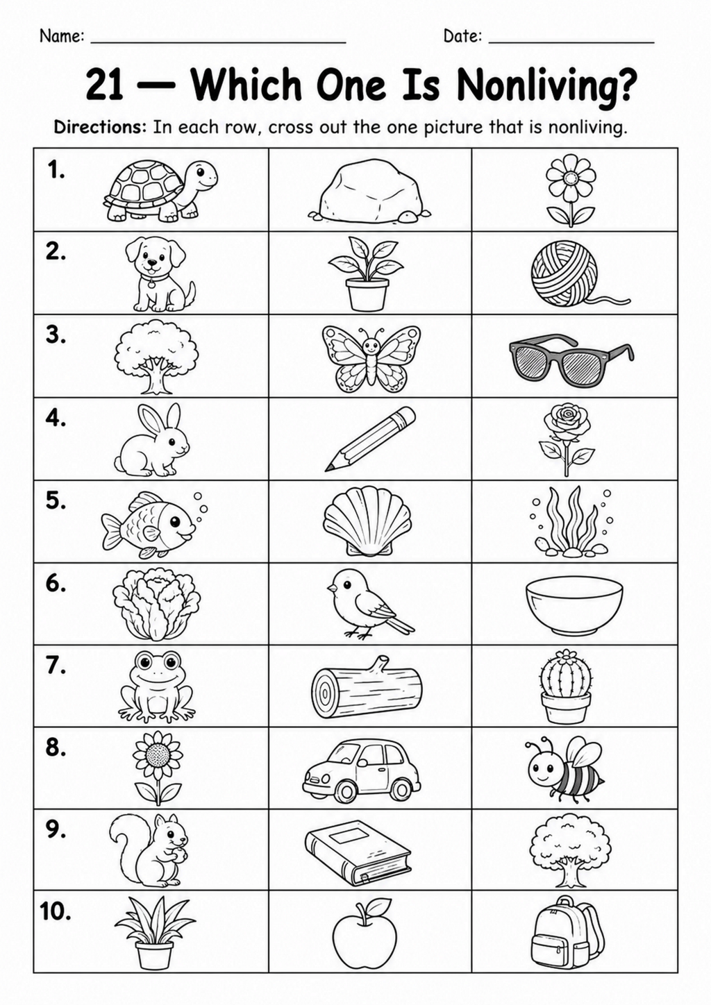 Which One Is Nonliving?