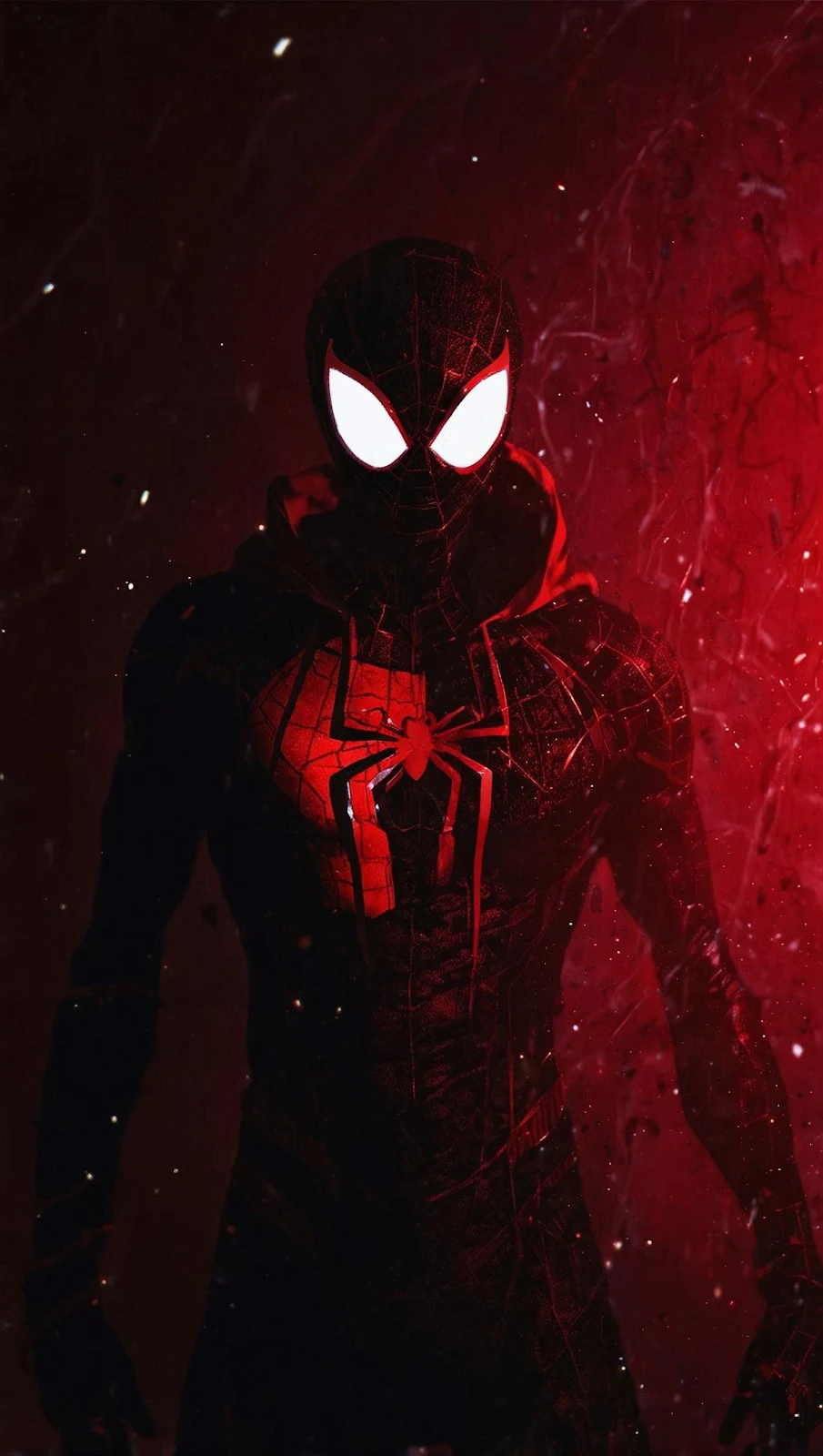Miles Morales Spider-Man Portrait - Digital Art Full HD iPhone Wallpaper (1222x2160)