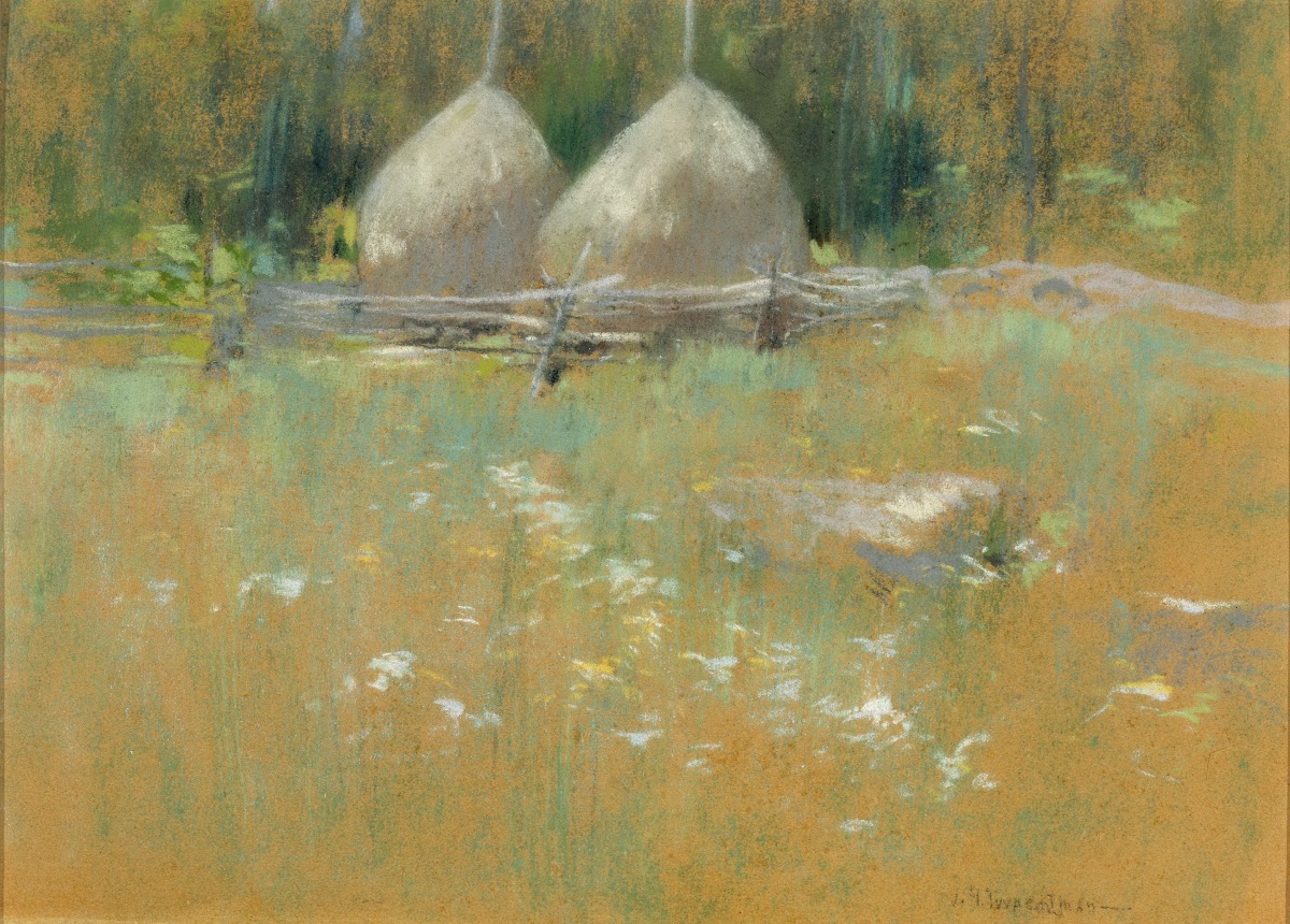 Haystacks At Edge Of Woods ca 1895