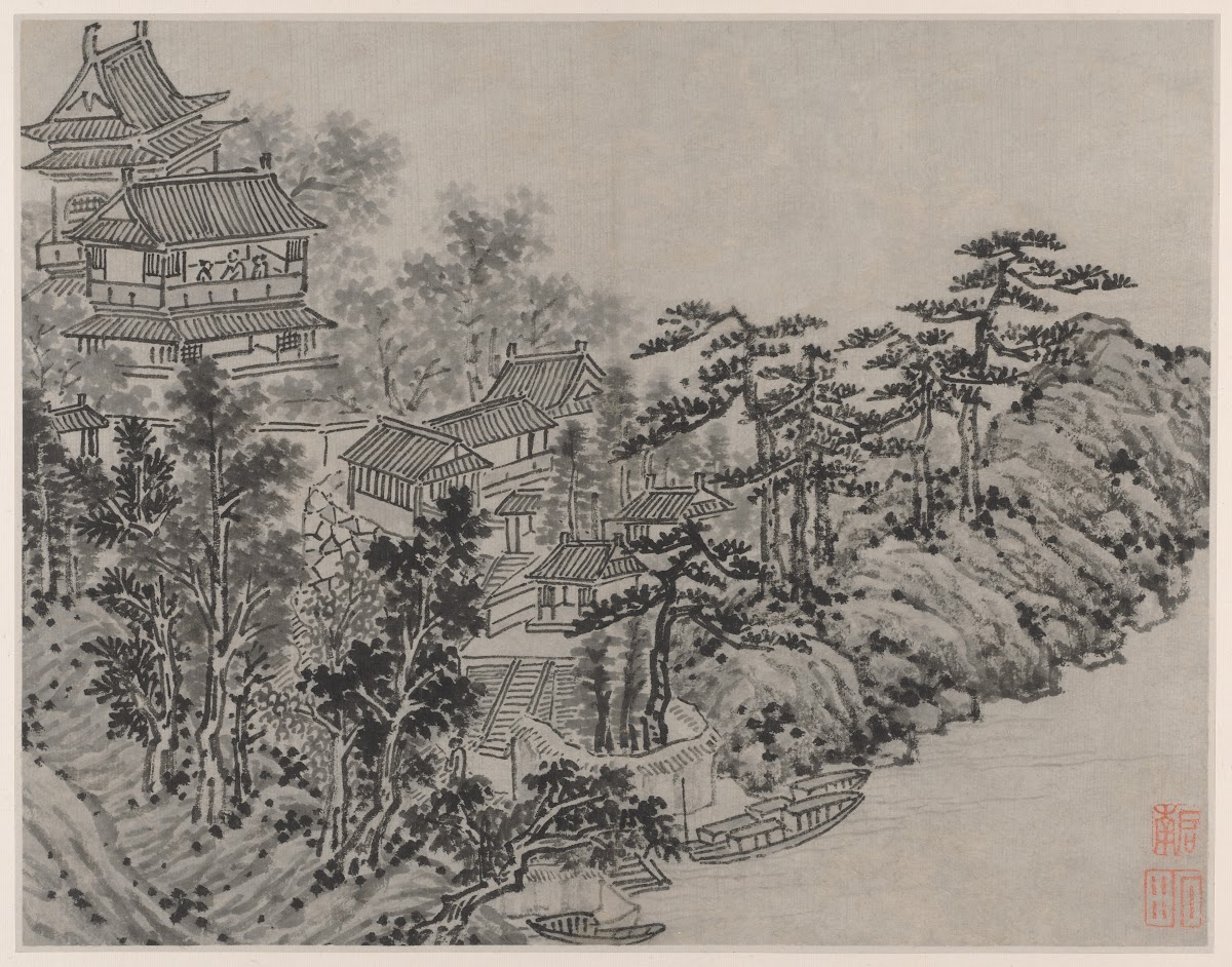 Cloud Climbing Pavilion from Twelve Views of Tiger Hill Suzhou after 1490
