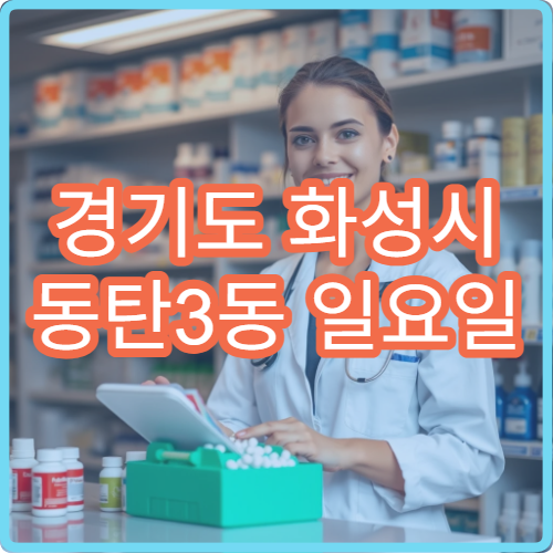 경기도 화성시 동탄3동 일요일 당번약국 안내 주말 문 여는 당직약국