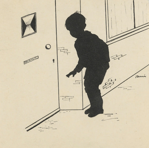 Jongen bij een voordeur 1880 1930