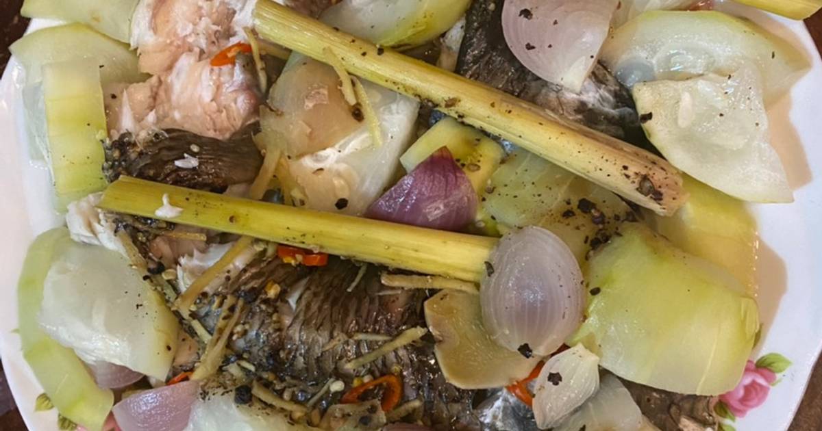 Cá lóc hấp bầu