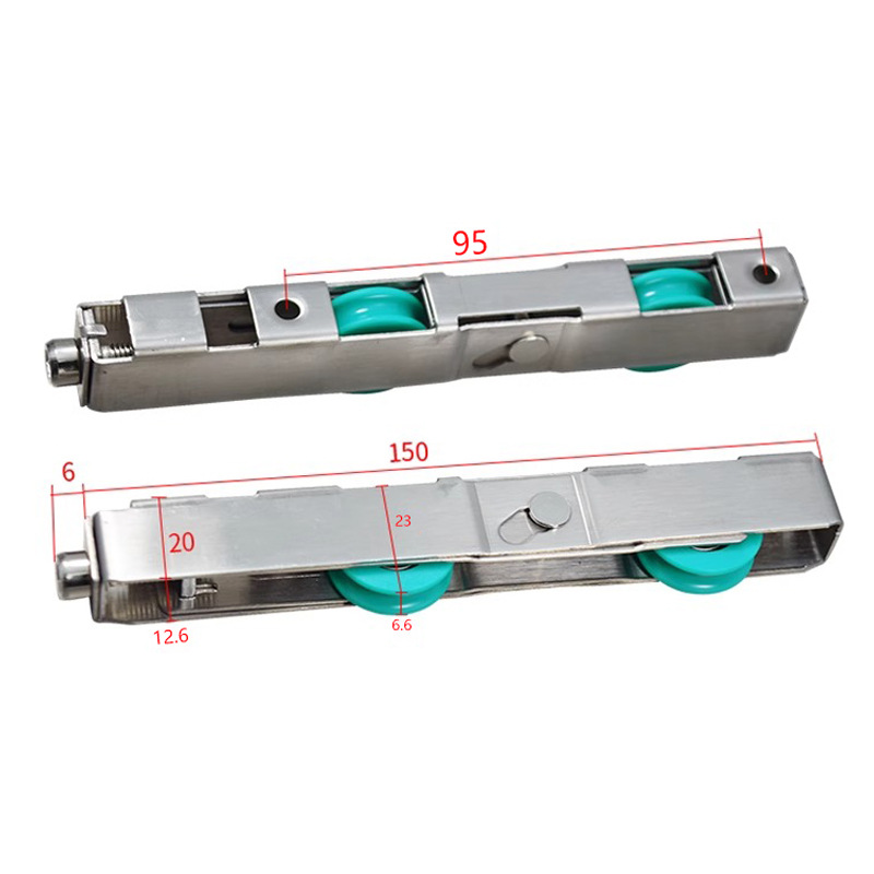 Roller Double Wheel Stainless Steel for Glass Sliding Walls
