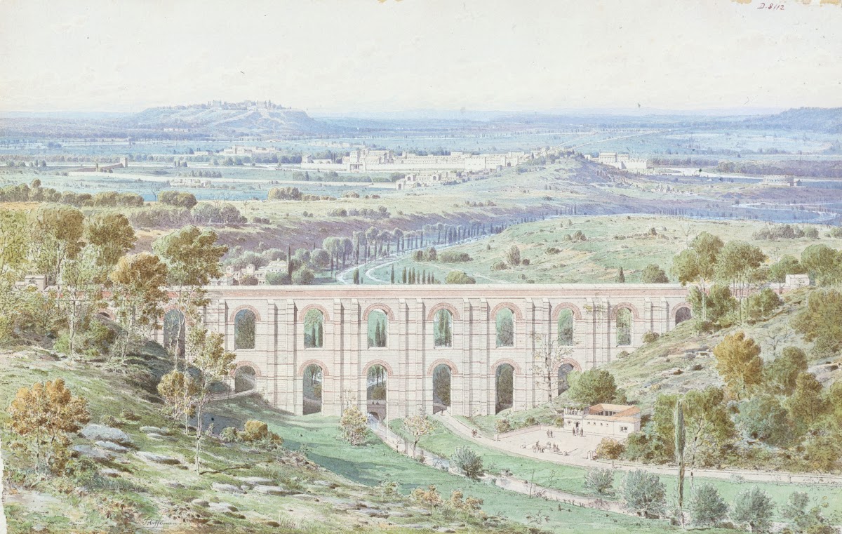 Laqueduc Médicis dArcueil Val de Marne et vue générale de Paris prise de laquedu