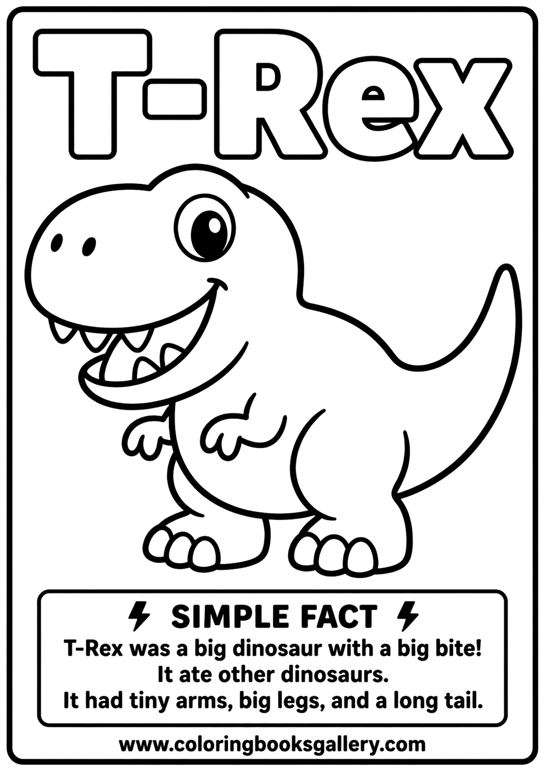 Tyrannosaurus Rex free printable coloring page coloring page for toddlers – Free Printable Coloring Sheet for Kids and Adults – free coloring page for kids