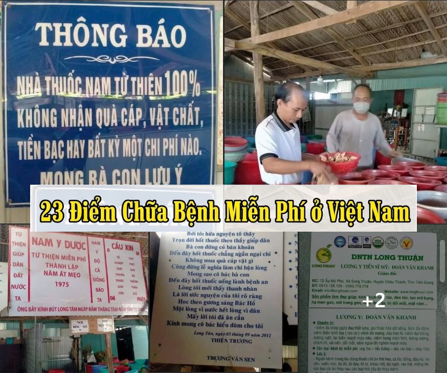 Địa chỉ Khám - Chữa bệnh - Bốc thuốc Miễn Phí tại Việt Nam