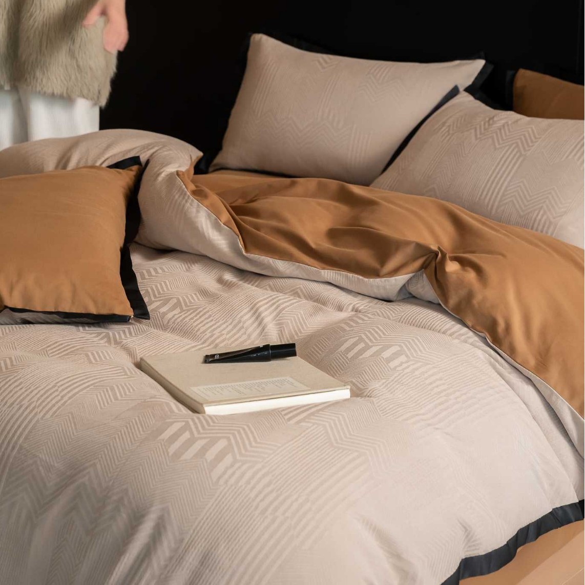 Tencel cotton bedding set, brushed