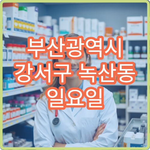 부산광역시 강서구 녹산동 일요일 기미 피부과 병원 안내