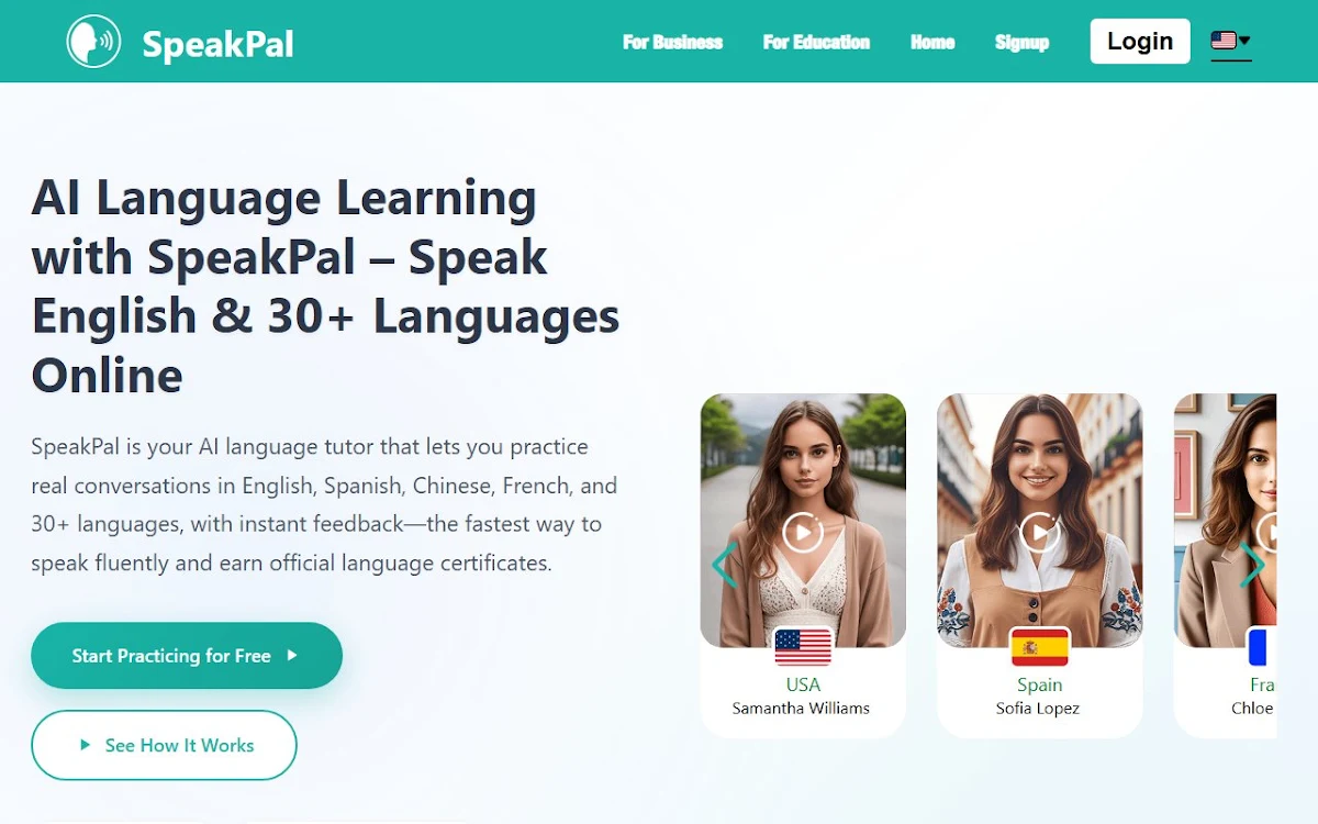 Captura de The Best AI Language Learning-SpeakPal