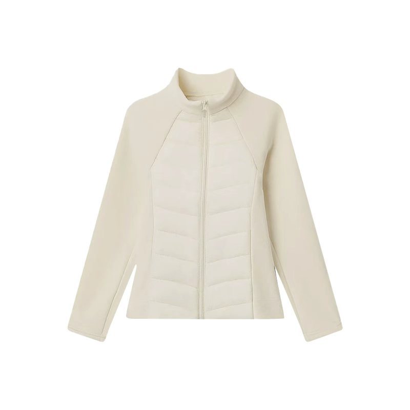 Women's puffer jacket with stand-up collar and graphene lining