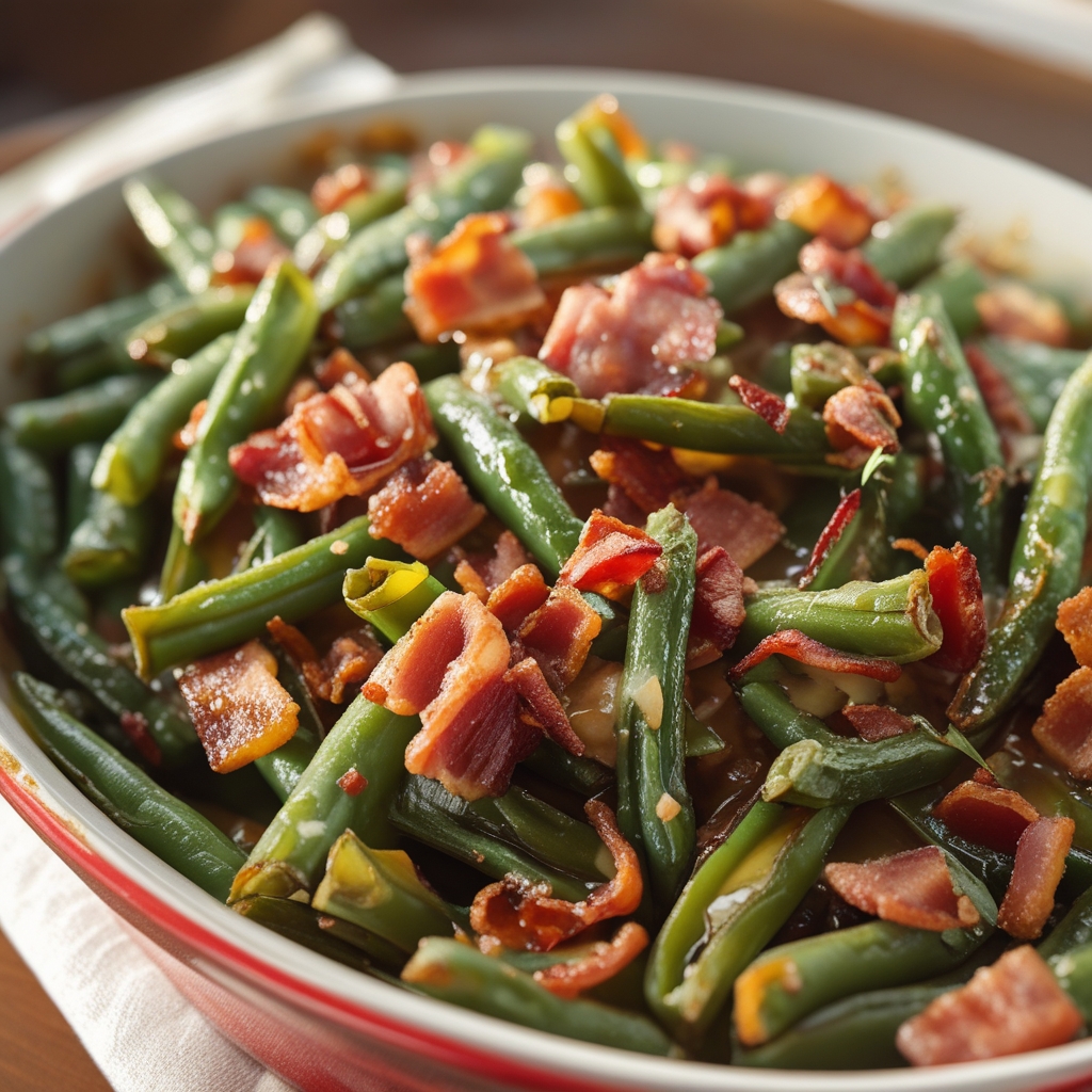 Bacon Loaded Green Bean Casserole – Easy Homemade Comfort Food finished