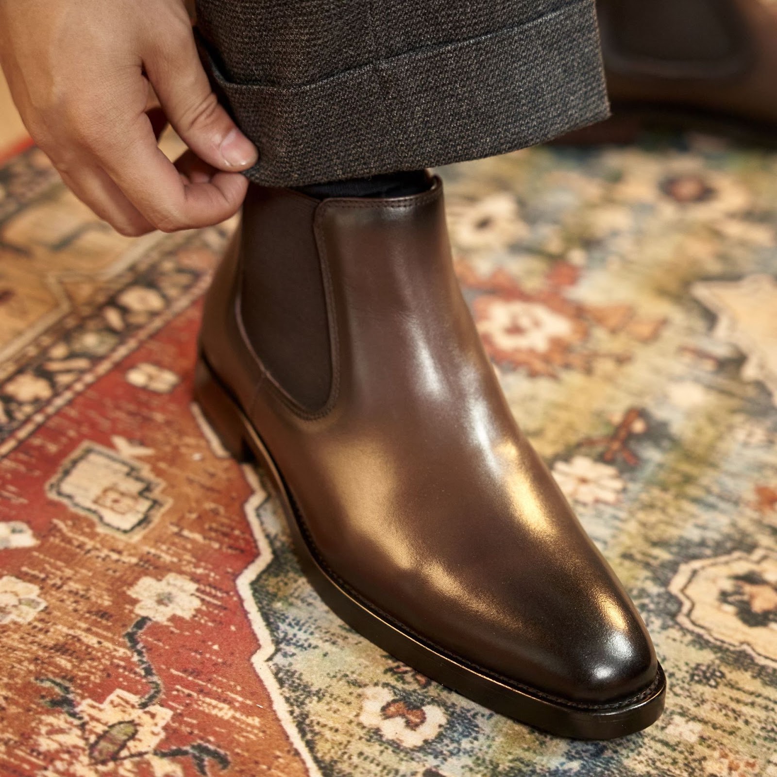 Men's Chelsea Boots made of genuine leather, Business-Casual